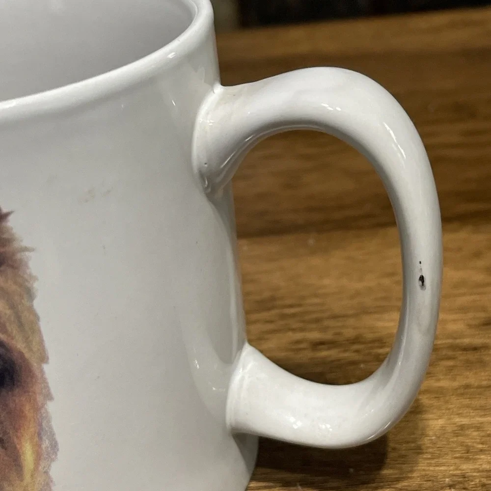 YORKSHIRE TERRIER COFFEE MUG by BOW WOW MEOWS ~ YORKIE with RED BOW READ